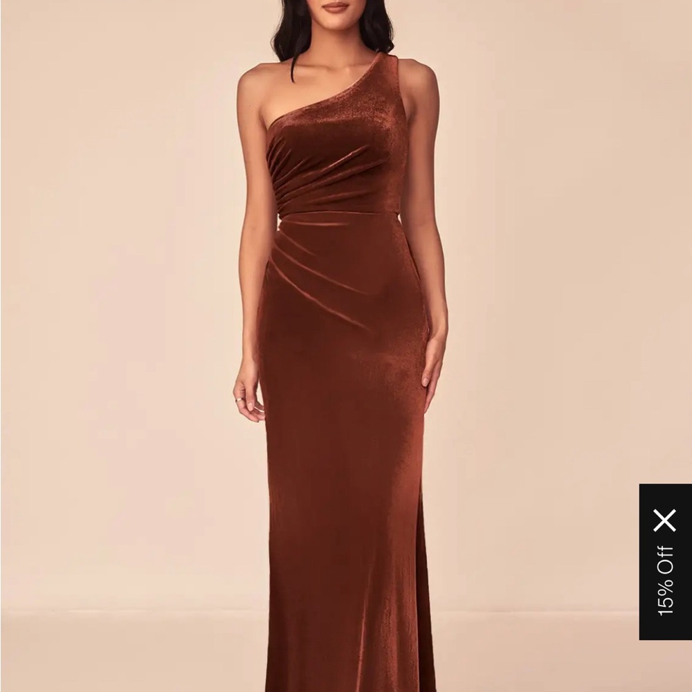 Azazie size 6 terracotta gown new with tags